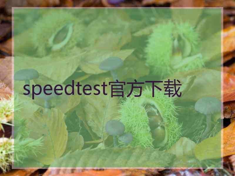 speedtest官方下载