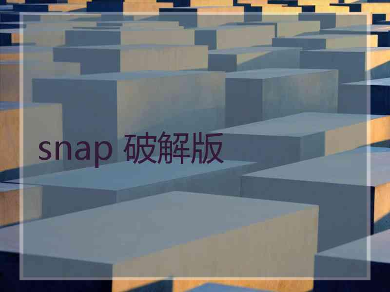 snap 破解版