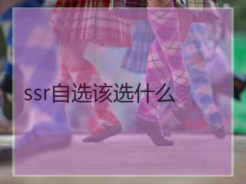 ssr自选该选什么