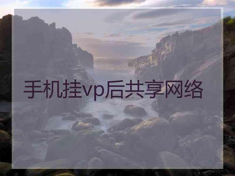 手机挂vp后共享网络