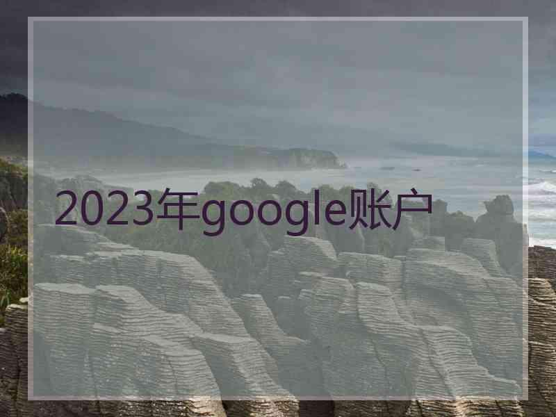 2023年google账户