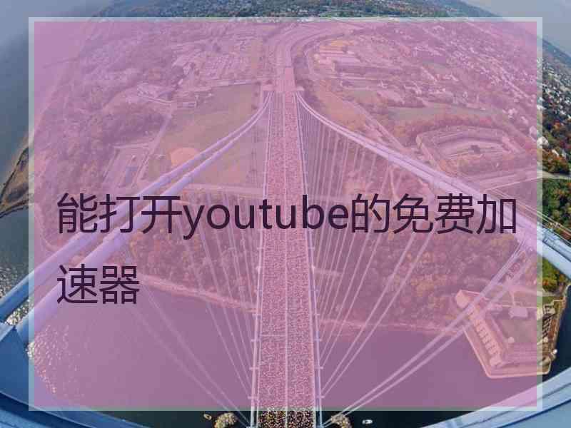 能打开youtube的免费加速器