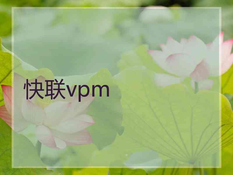 快联vpm