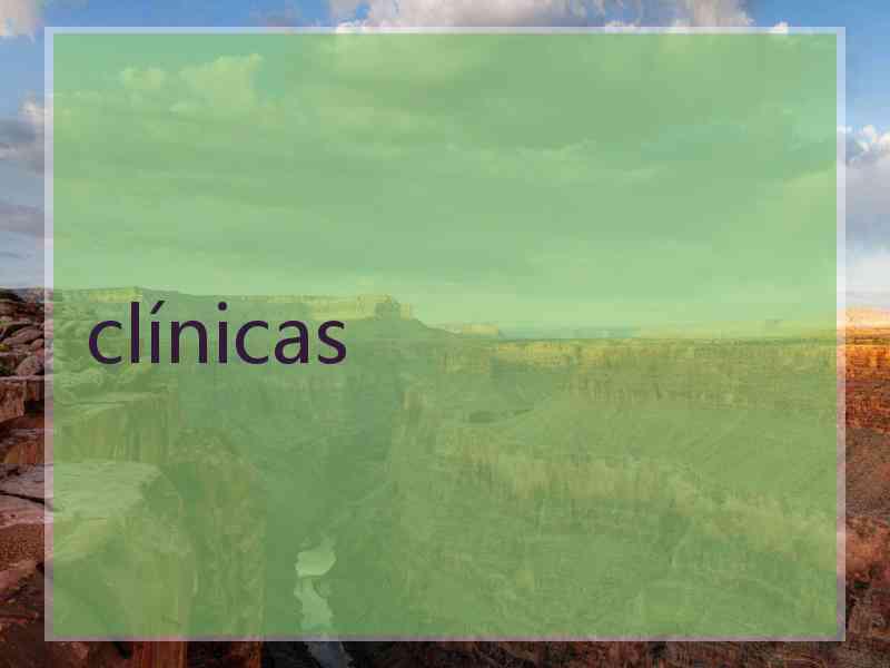 clínicas