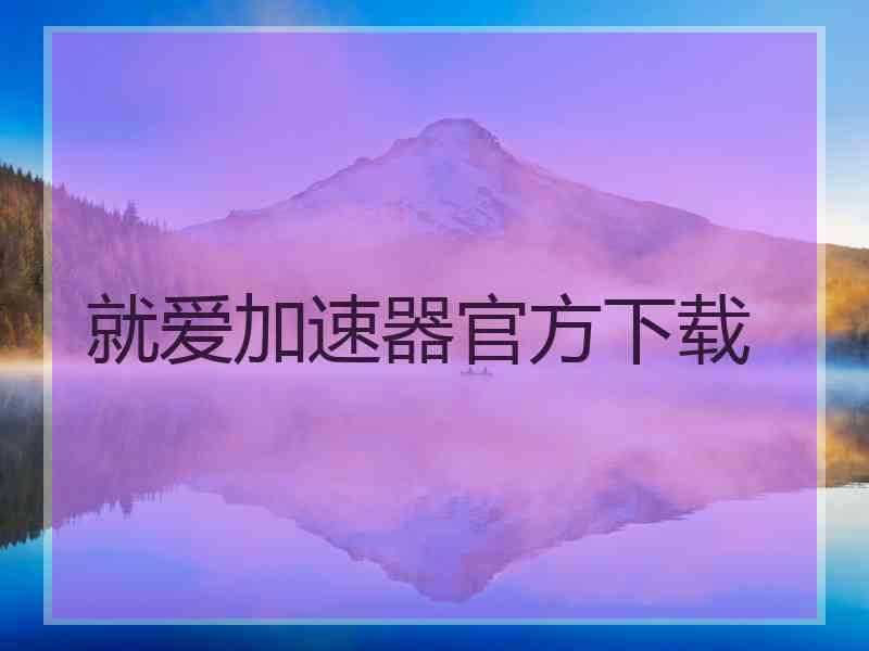 就爱加速器官方下载