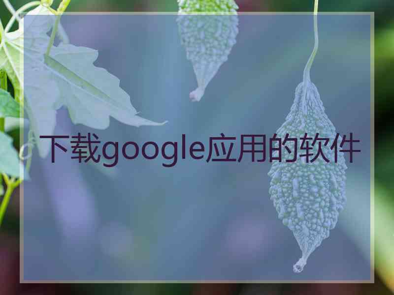 下载google应用的软件