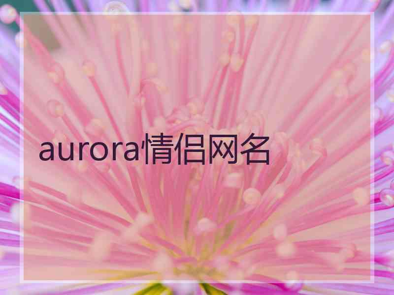 aurora情侣网名