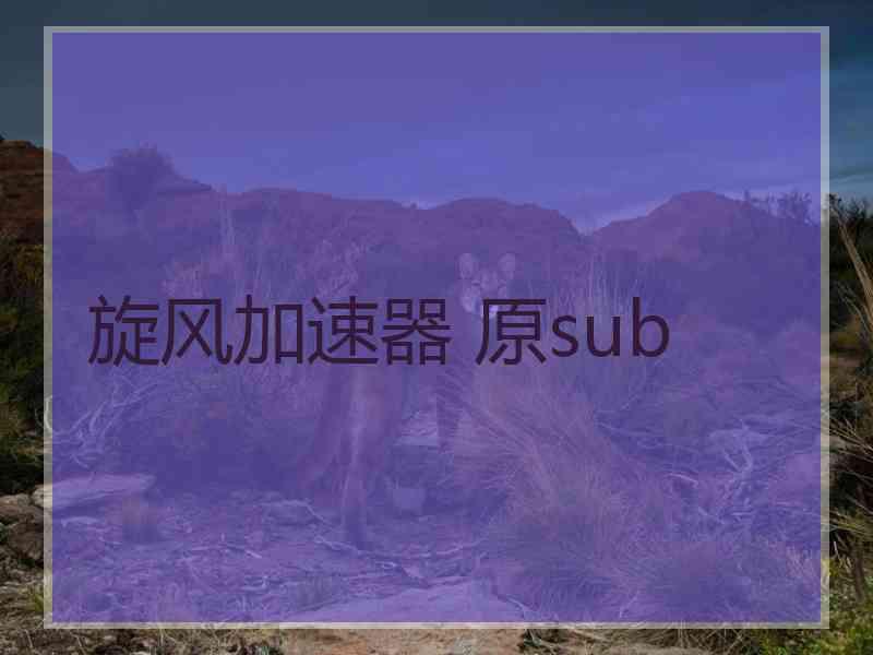 旋风加速器 原sub