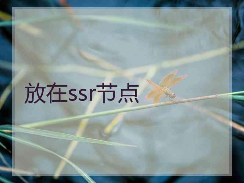 放在ssr节点