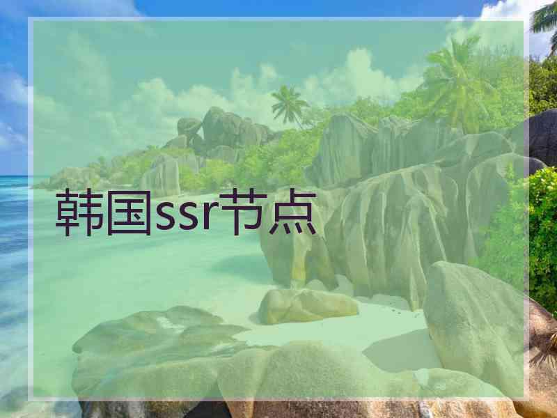 韩国ssr节点