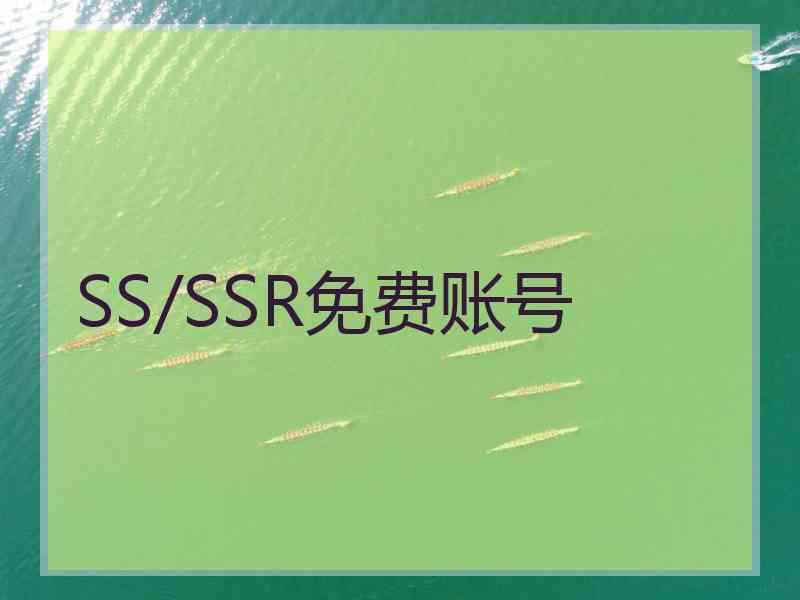 SS/SSR免费账号