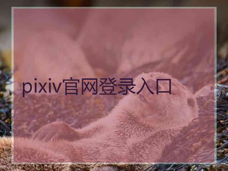 pixiv官网登录入口