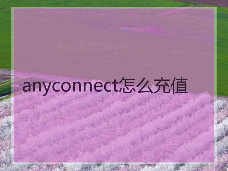 anyconnect怎么充值