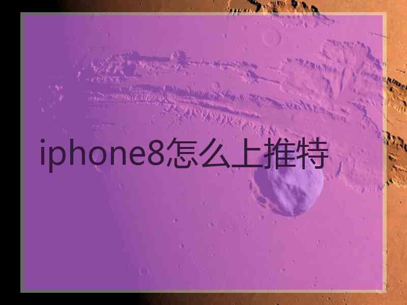 iphone8怎么上推特