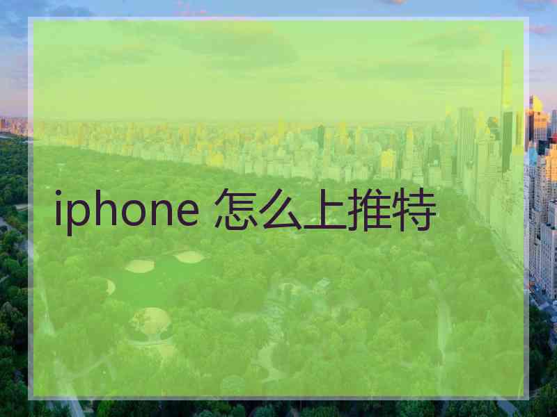 iphone 怎么上推特