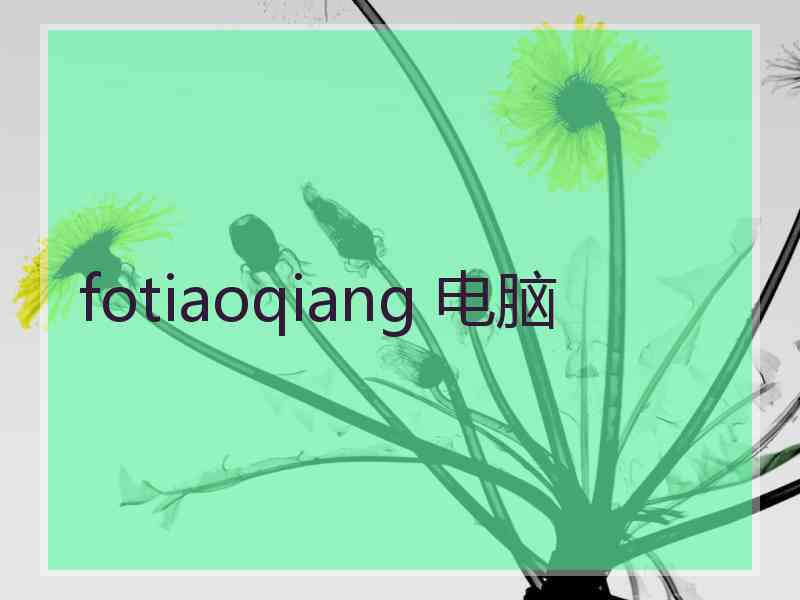 fotiaoqiang 电脑