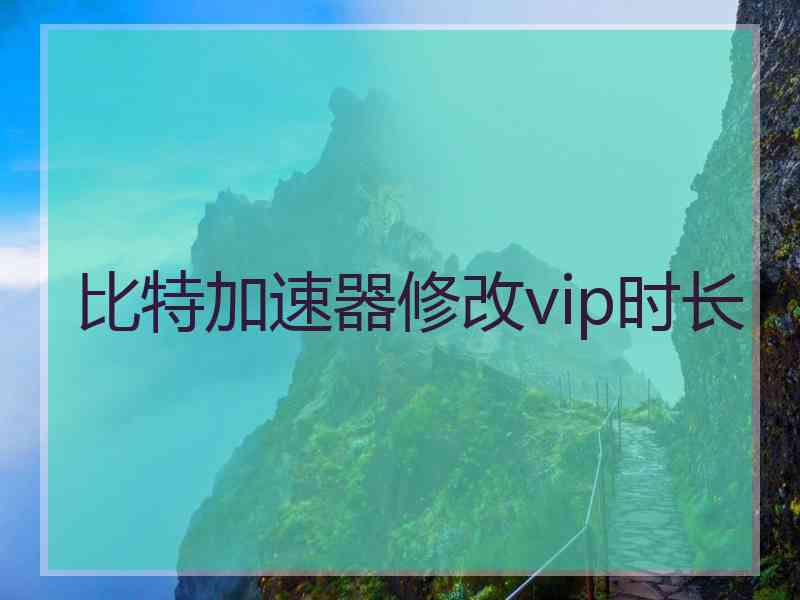 比特加速器修改vip时长