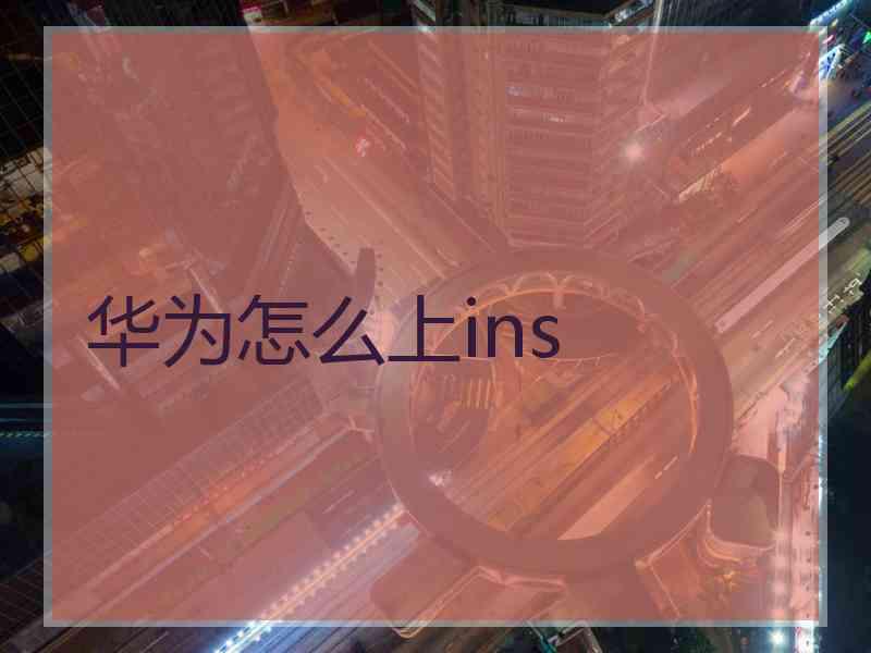 华为怎么上ins