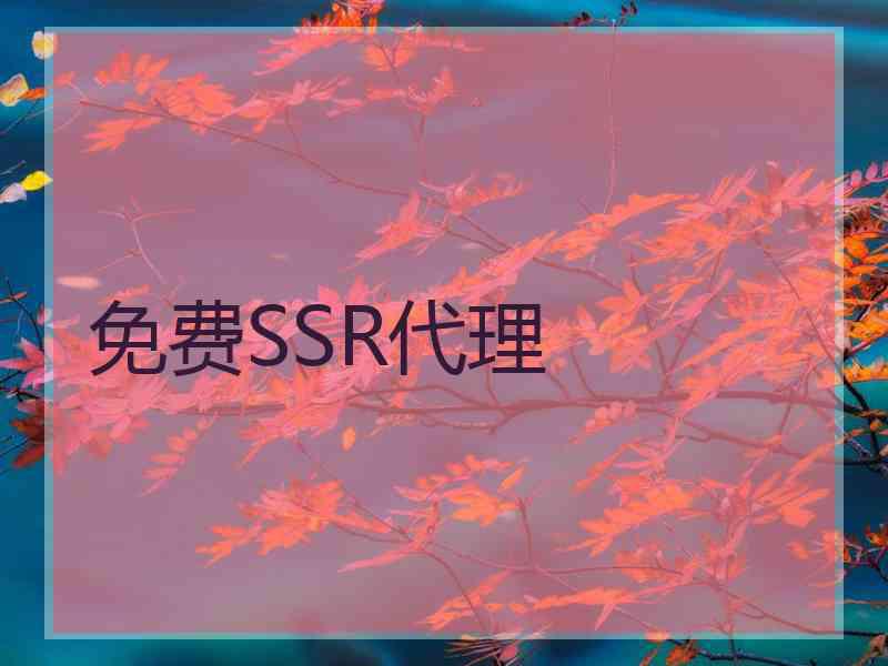 免费SSR代理