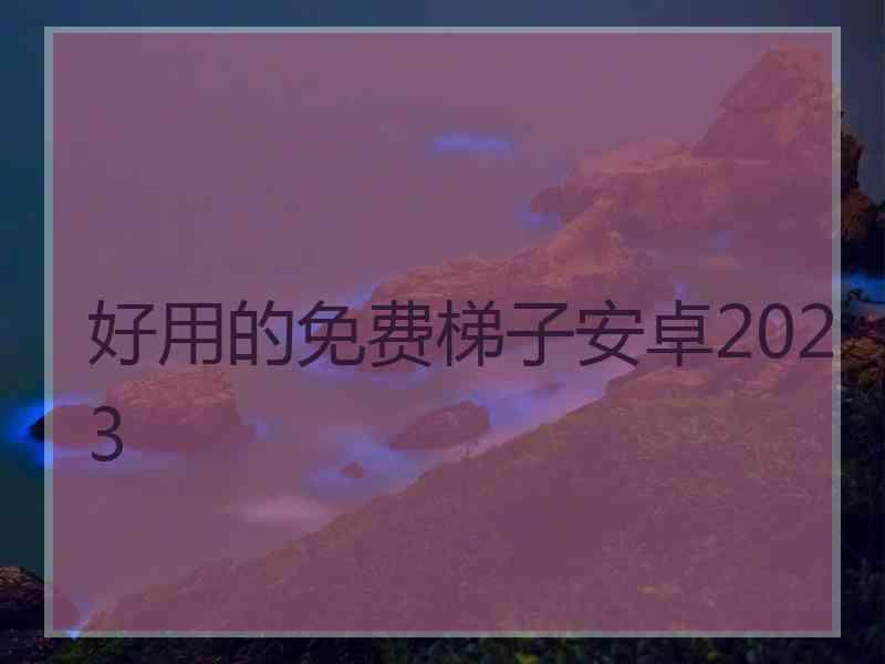 好用的免费梯子安卓2023