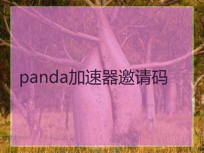 panda加速器邀请码