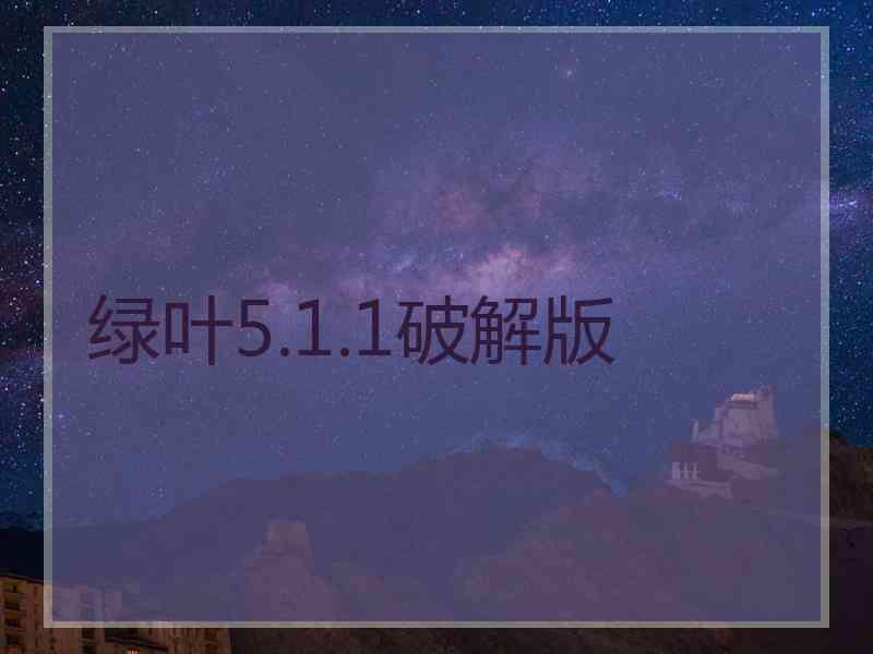 绿叶5.1.1破解版