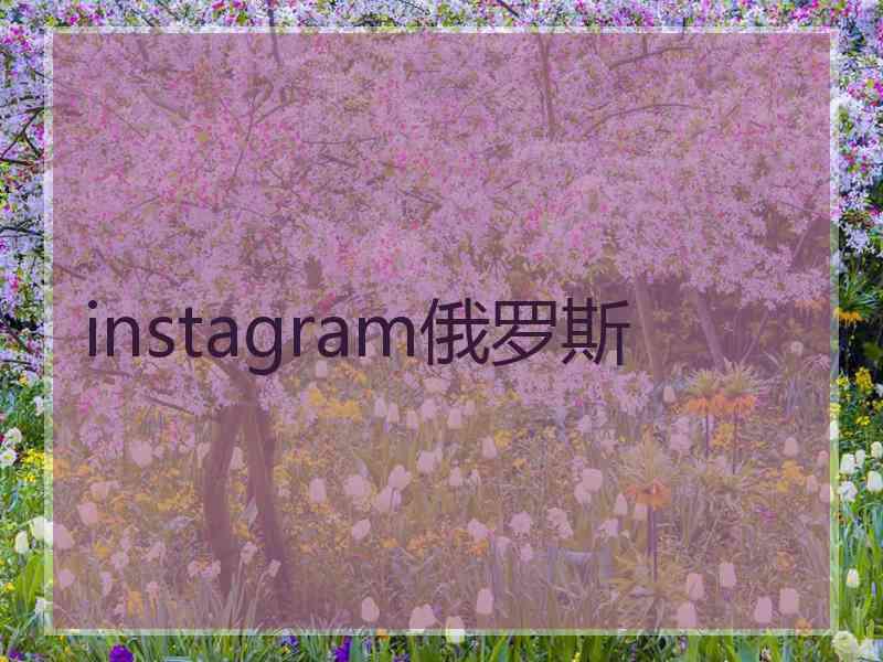 instagram俄罗斯