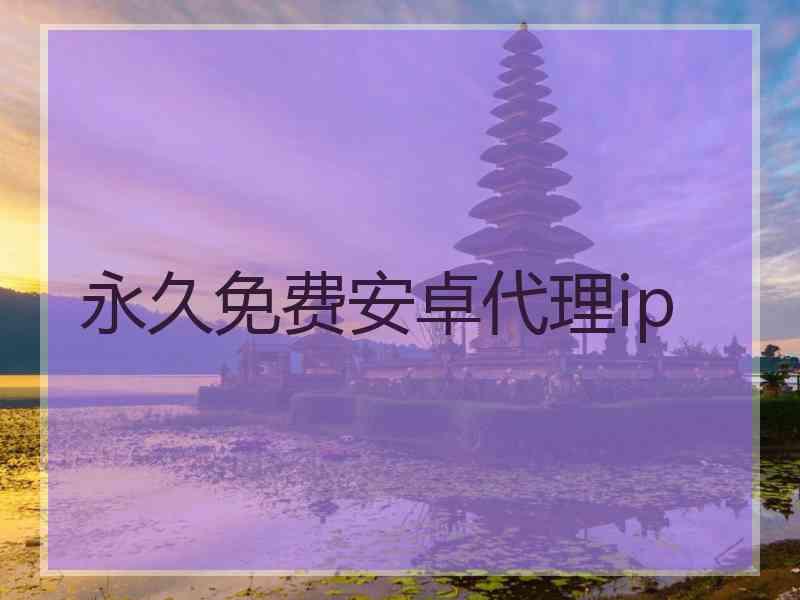 永久免费安卓代理ip