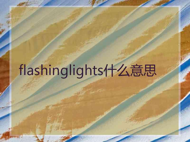 flashinglights什么意思