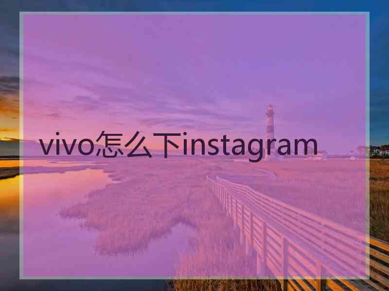 vivo怎么下instagram