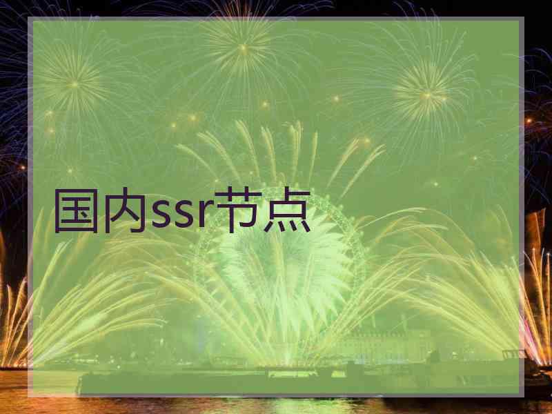 国内ssr节点