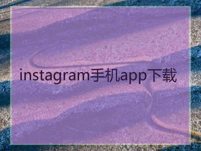 instagram手机app下载